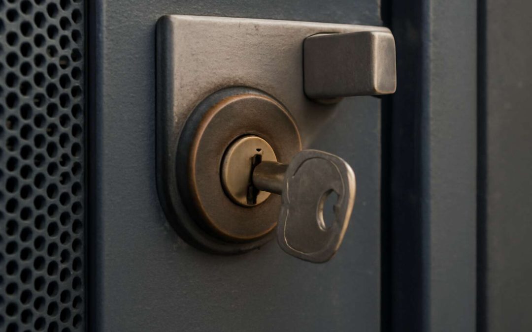 security door not locking with key